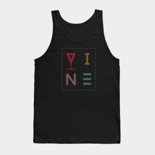 Wine text tipography design Tank Top